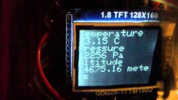 Bosch pressure sensor BMP085 and a TFT LCD screen in a vacuum vessel