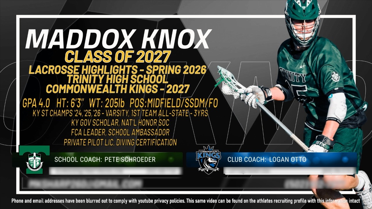 Maddox Knox - Lacrosse Highlights - Spring 2026