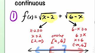 1.5.3 Properties of Continuous Functions (Find Interval Where Continuous & Continuity at a Point)