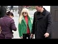 EXCLUSIVE - Donatella Versace leaving Eres store in Paris avoiding a gipsy scam