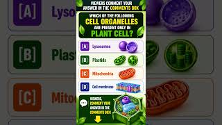 Plant Cell MCQ |Biology GK Quiz for UPSC APSC ADRE TET SSC Railway|Competitive Exam Question #shorts