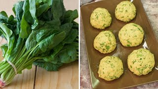When you have spinach and semolina!  Make spinach bread like this! Quick and easy...