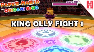 How To Beat King Olly Boss Fight 1 - Paper Mario: The Origami King screenshot 5