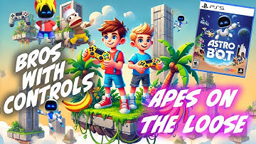 Astro Bot PS5 – Apes on the Loose! 🦍 All Bots and Puzzle pieces | Bros with Controls