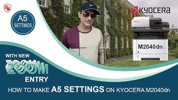 A5 Settings on Kyocera Copier Machine M2040dn
