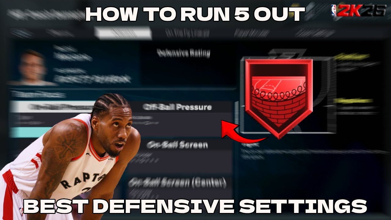 HOW TO RUN 5 OUT & THE BEST DEFENSIVE SETTINGS TO USE IN NBA2K26 MYTEAM!!