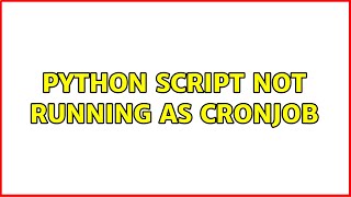 Python script not running as cronjob