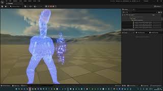 Make the wireframe effect follow the character’s animation