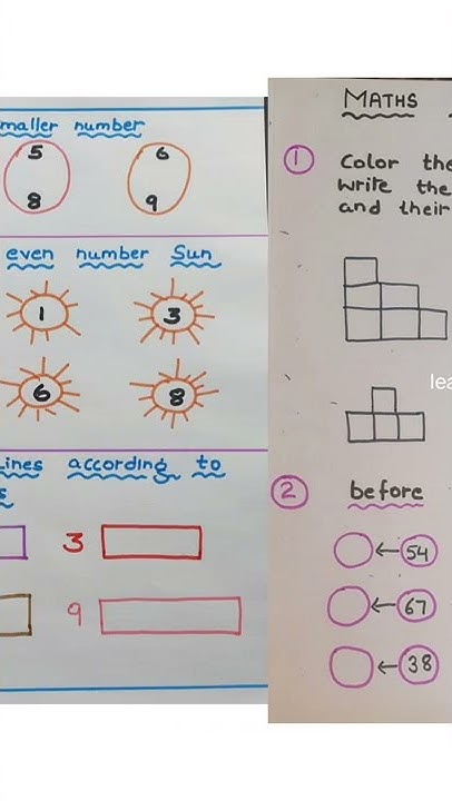 Grade 1 Maths Test Paper Worksheets #shorts - YouTube