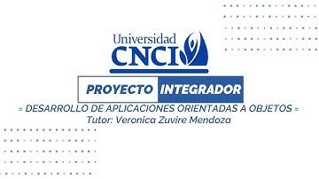 PROYECTO INTEGRADOR - DESARROLLO DE APLICACIONES ORIENTADAS A OBJETOS