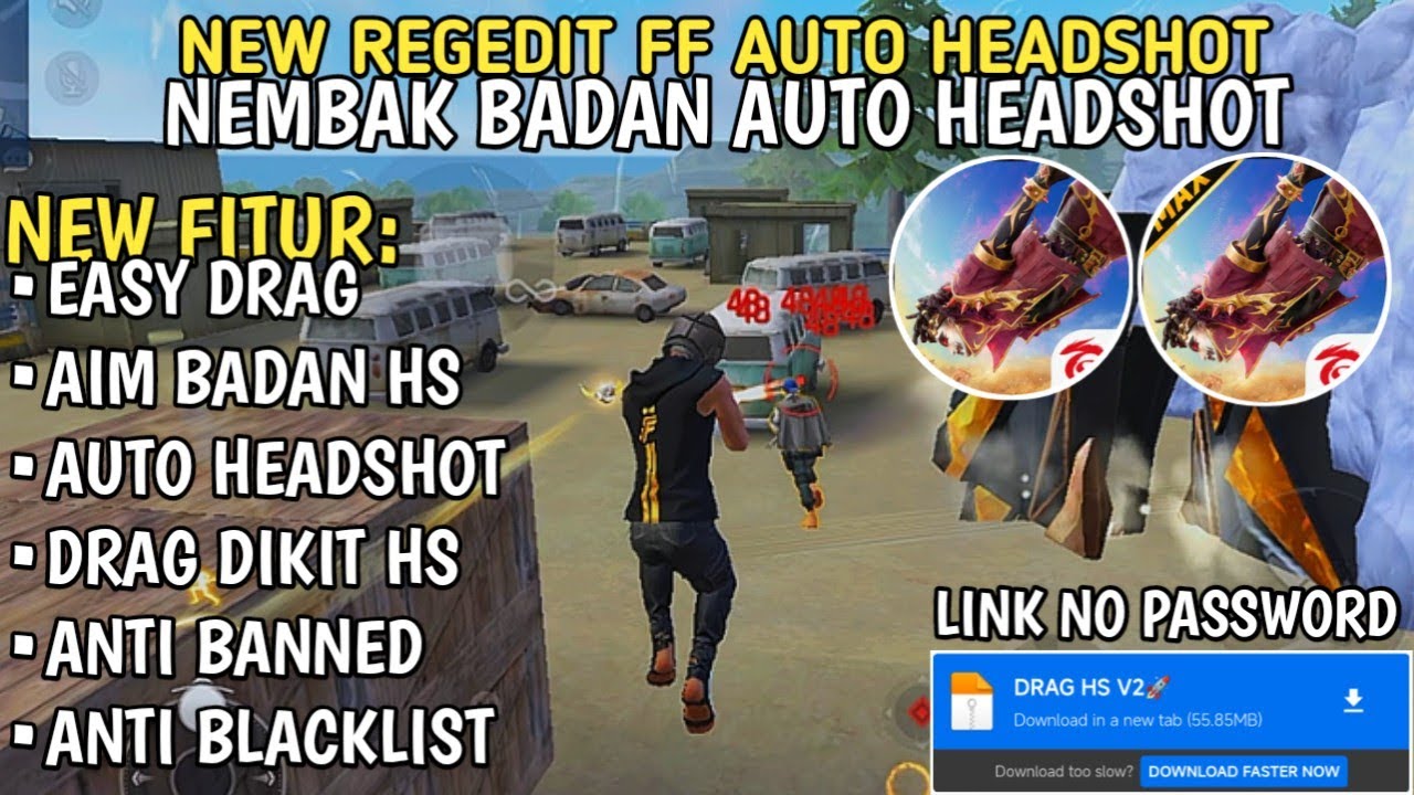 AIMLOCK 99%‼️AIMLOCK NO DRAG HS |REGEDIT FF AUTO HEADSHOT TERBARU 2025 - COCOK BUAT ISIAN 100% AMAN
