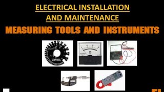 Famous TLE - EIM Electrical Installation and Maintenance - MEASURING TOOLS AND INSTRUMENTS Profile