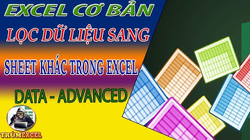 THỰC HÀNH EXCEL CƠ BẢN- Cách lọc DỮ LIỆU sang SHEET KHÁC trong EXCEL- DATA ADVANCED- TRÙM EXCEL