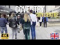 Coventry city centre walking tour in 4k  united kingdom 