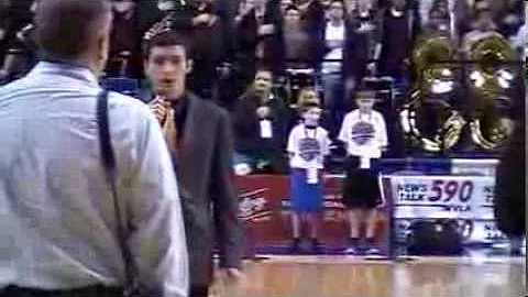 Eric Poore sings the Star Spangled Banner at Rupp ...