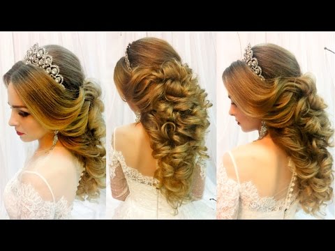 Красивые свадебные прически на длинные волосы видео уроки
