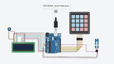 Keypad Door Lock System With An Arduino  In Tinkercad.