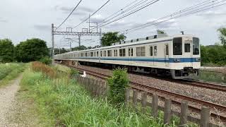 東武野田線各駅停車大宮行きが8000系8171編成の運用で大和田駅と大宮公園駅の間を通過