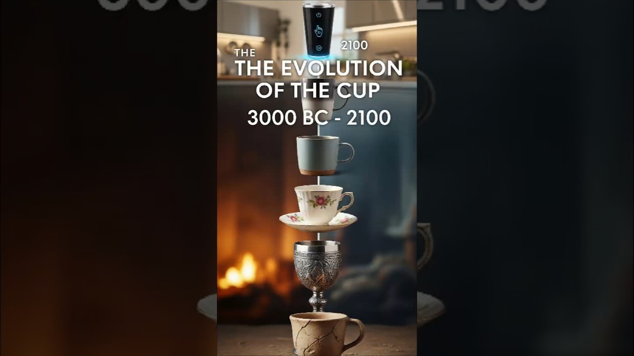 The Evolution of Cups (3000 BC – 2100) 🍵➡️🤖 | From Ancient Clay to Futuristic Smart Drinkware