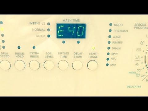 sticker Of later vraag naar Zanussi Washing Machine E40 Error Fault Code - YouTube