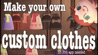 ACNH Custom Design Clothing Tutorial- Day 1 Design for making tops, no pro app needed