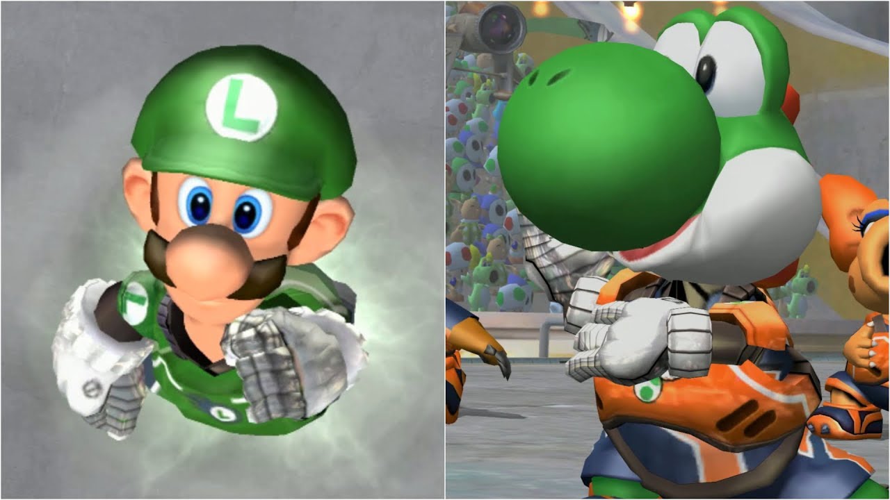 Mario Strikers Charged - Luigi vs Yoshi - Wii Gameplay (4K60fps)