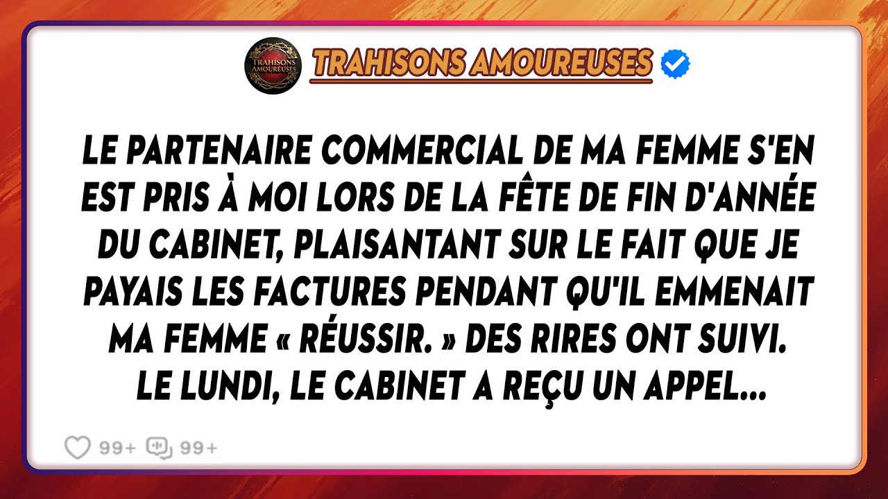 Le Partenaire De Ma Femme S'est Moqué De Moi Lors D'un Événement De Noël, Mais Un Appel Le Lundi...