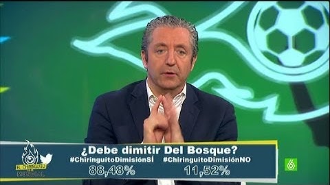 La audiencia de El Chiringuito pide la dimisión de Del Bosque - #ElChiringuitodelMundial