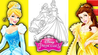 Details Glitter Coloring Disney Princess Belle & Cinderella Update