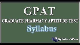 Gpat Syllabus 2017 Pdf Download Get Full Details