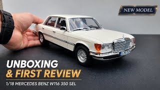 Unboxing Norev's NEW Color! 1/18 Mercedes-Benz 350 SEL (W116) Diecast Model Car Review