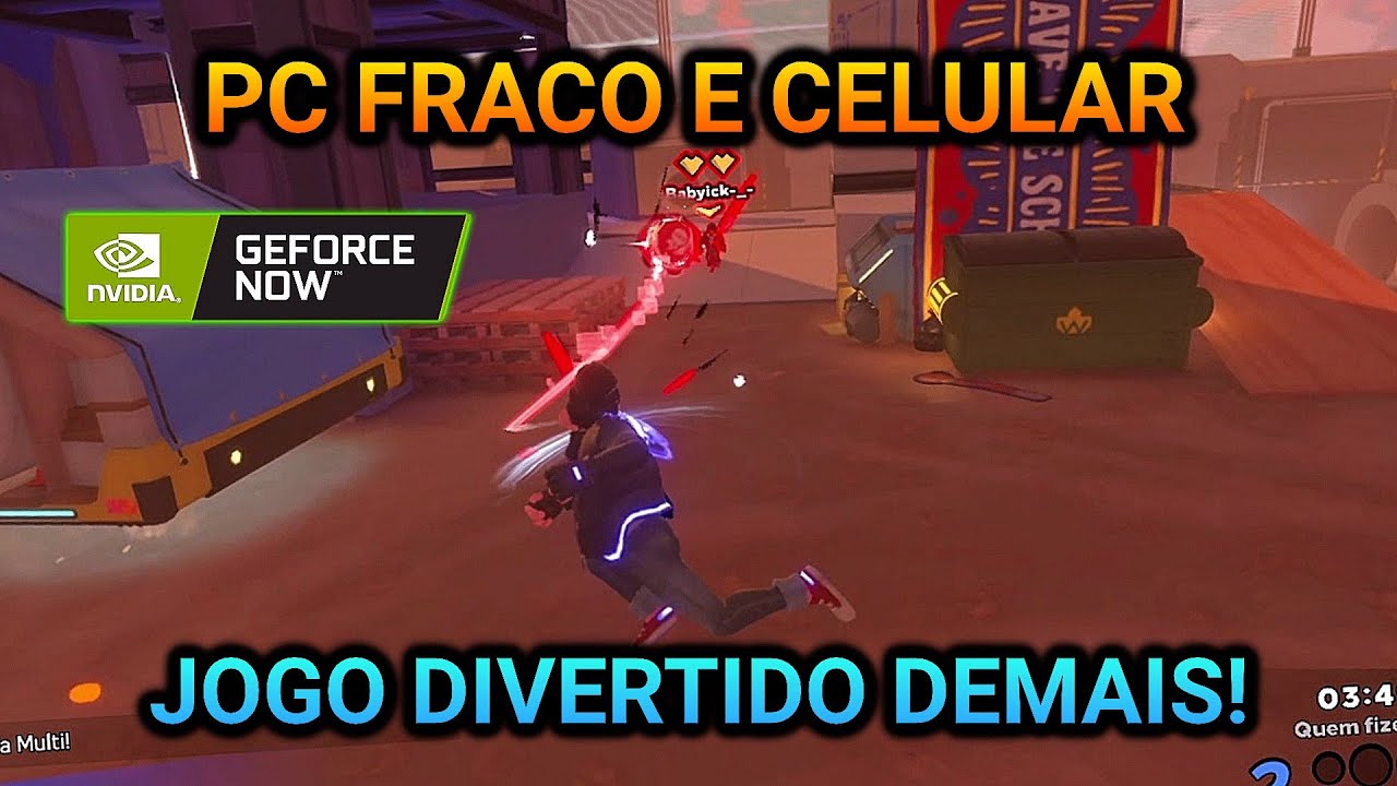 GEFORCE NOW BRASIL - JOGANDO KNOCKOUT CITY EM PC FRACO E CELULAR 