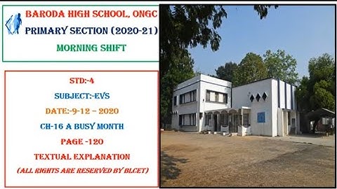 Std 4 EVS Ch 16 A Busy Month Part -1