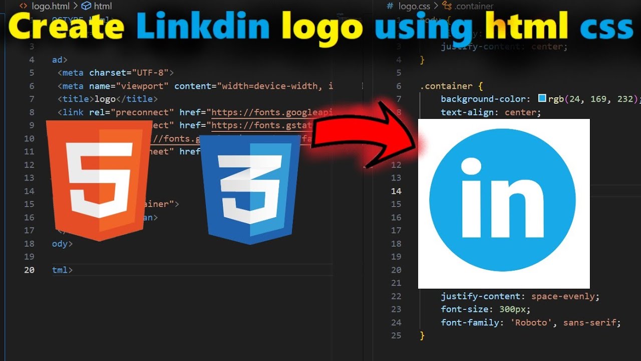 Building the LinkedIn Logo with HTML, CSS, and Emoji! | Coding Tutorial ...