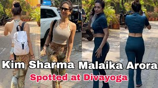 Bollywood Two Hot Divas Malaika Arora With Kim Sharma Gets Clicked By Media At Divayoga In Bandra