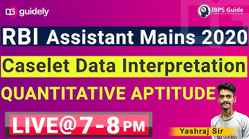 Sbi Clerk/RBI Assistant Mains 2020 | Quantitative Aptitude - Yashraj Sir | Guidely