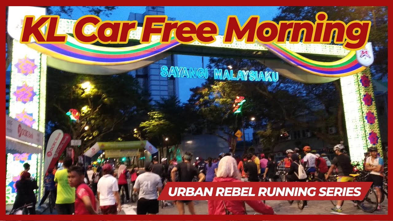 Running and Cycling at KL Car Free Morning