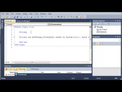 Visual Basic Tutorial   144   Threading