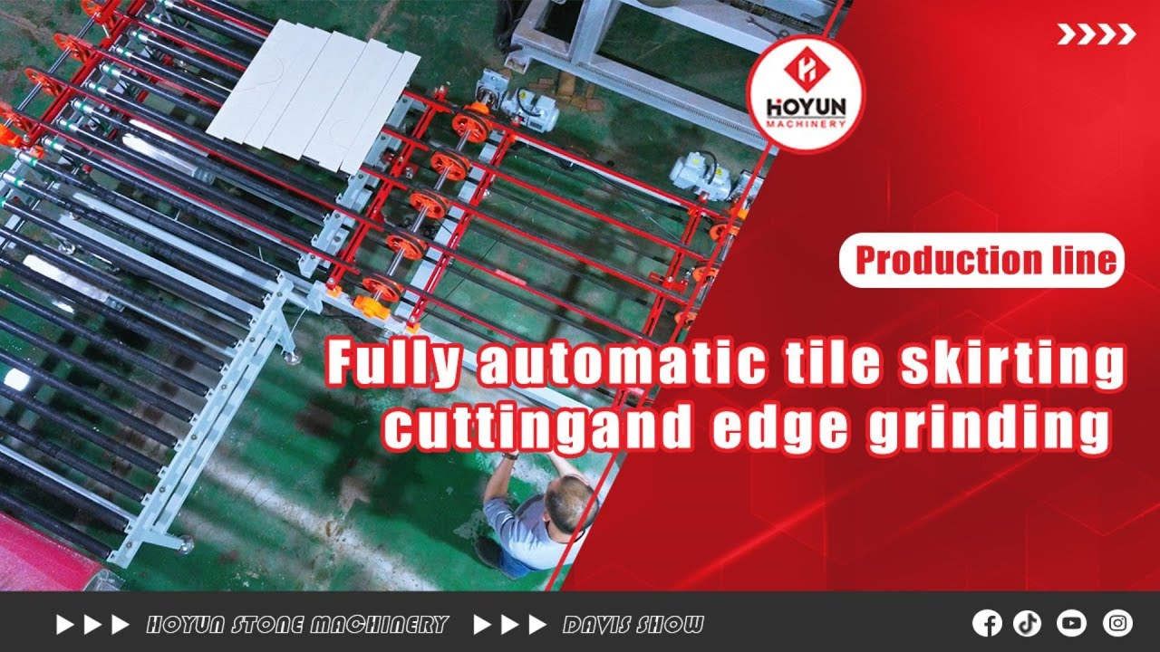 Automatic tile skirting production line complete cutting to finished product 