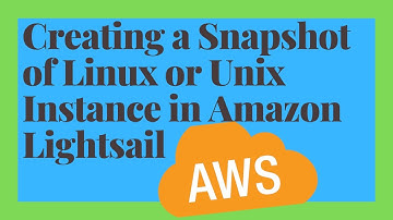 Creating a snapshot of Linux or Unix instance in Amazon Lightsail