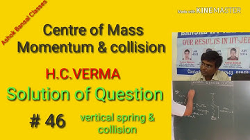 Solution of Question # 46/ Centre of mass,Momentum and collision/ H.C.VERMA/ NEE/IIT JEE