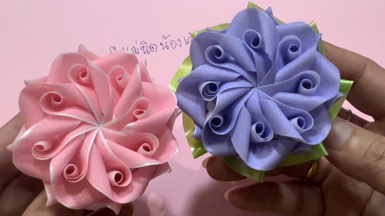 วิธีพับเหรียญโปรยทาน ดอกผักบุ้ง ง่ายๆ 🎀🎂 แม่นิดน้องเค้ก