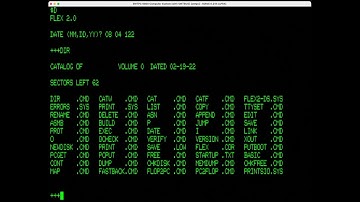 Running FLEX 2.0 on the SWTPC 6800 in MAME