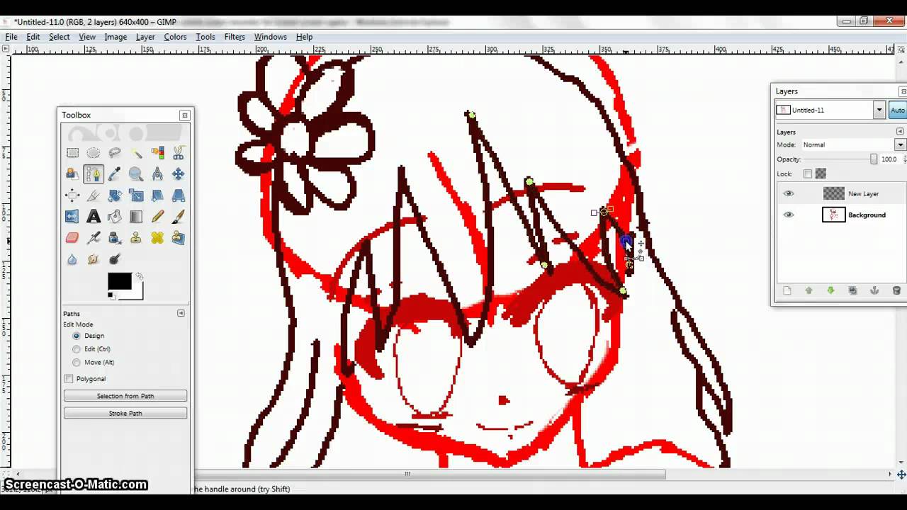 Gimp 2 How To Use The Pen Tool On Gimp 2 (Anime Style) YouTube