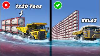 Flooded Trailers vs Haul Truck VS Belaz and other beamNG trucks