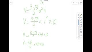 Right Regular Hexagonal Prism Volume