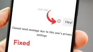 Cannot send Message due to this user
