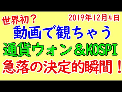 【動画でチャート】ドルウォンとKOSPI