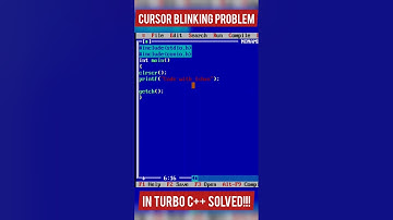 Cursor Blinking Problem Solved in turbo c++  #shorts