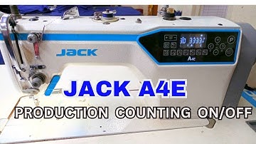 Jack A4E-Q single needle MC  production counter settings
